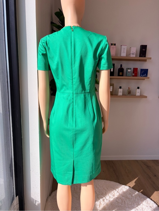 J. Crew Emerald Green V-Neck Midi Sheath Dress J. Crew Emerald Green V-Neck Midi Sheath Dress